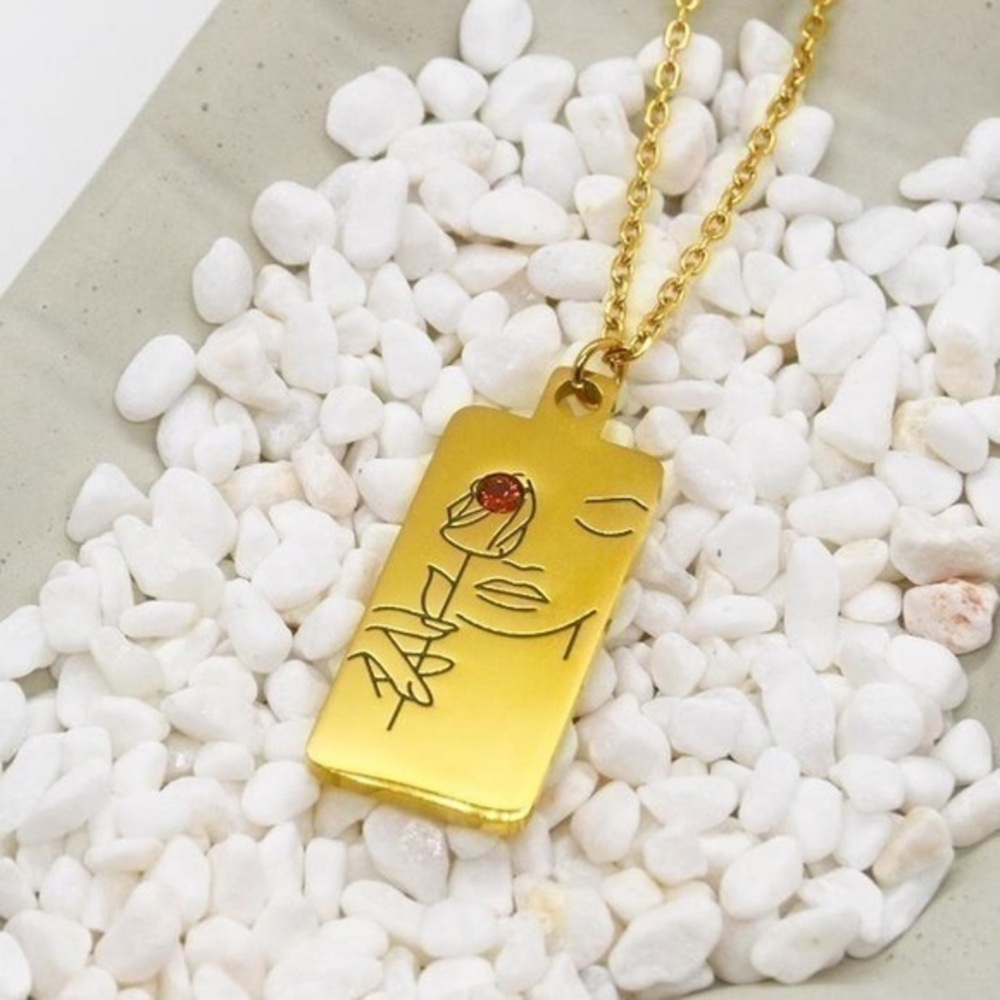 Gold Cameo Necklace